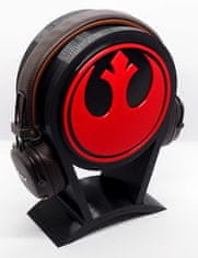 3D Special Star Wars - čierny personalizovaný stojan na slúchadlá so znakmi Rebel Alliance a Galactic Empire, čierna/červená
