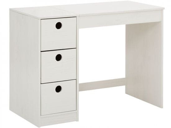 Danish Style Pracovný stôl Allie, 100 cm, biela