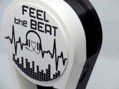 3D Special Čierno-biely stojan na slúchadlá pre DJ-ov a milovníkov elektronickej hudby