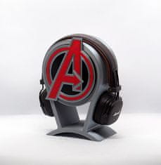 3D Special Avengers - Personalizovateľný stojan na slúchadlá s logom Avengers a symbolom Hydra, strieborná