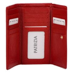 Patrizia Pepe Pohodlná dámska kožená peňaženka v luxusnom dizajne Belasi, červená hladká