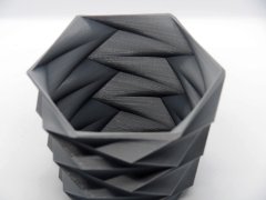 3D Special Kvetináč "Nina" v dizajne Hexa, strieborná, 20 cm