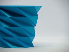 3D Special Kvetináč „Lola“ v dizajne Low poly, modrá, 12 cm