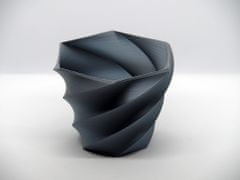 3D Special Kvetináč „Flora“ v dizajne Spiral, strieborná, 18 cm