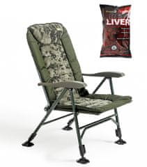 MIVARDI SET = Kreslo Chair CamoCODE Quattro + boilie STARBAITS Red Liver