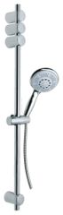 Tesa Spaa súprava držiaka sprchovej hlavice na tyči, posuvná tyč s hlavicou, chrómované kovové a plastové diely, samolepiaca, 905 mm