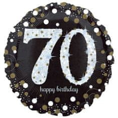 Balón foliový 70 rokov - Happy birthday - narodeniny - 43 cm