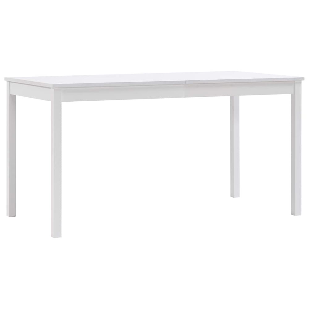 Petromila vidaXL Jedálenský stôl, biely 140x70x73 cm, borovicové drevo