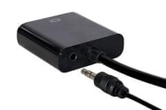 AQ Redukčný kábel HDMI, VGA (D-SUB) + konektor audio výstup 3, 5 mm Jack (samice) (CVA106)