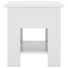 Vidaxl Konferenčný stolík lesklý biely 40x40x42 cm kompozitné drevo