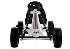 Lean-toys Čierno-biele nafukovacie kolesá motokáry Monster Pedal Go-Kart