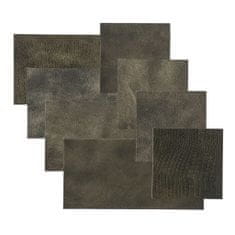Vidaxl WallArt Bonham kožené nástěnné panely, dvoubarevné černé, 32 ks.