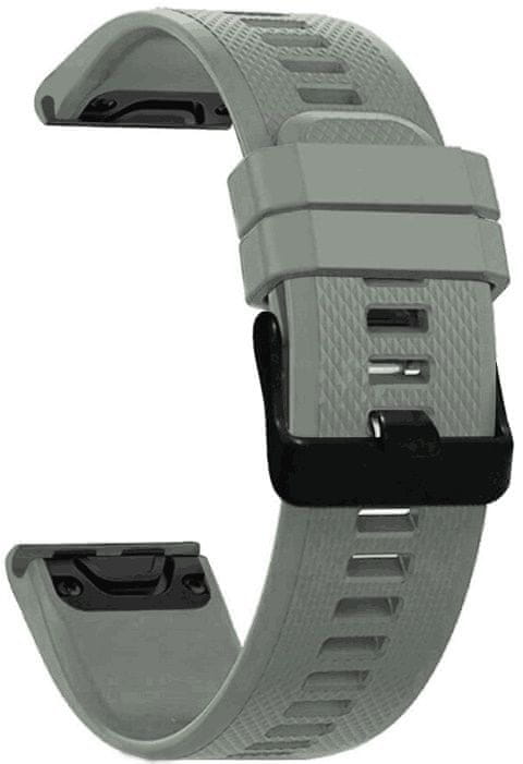 RhinoTech remienok pre Garmin QuickFit športový silikónový 22 mm, RTSS-033-GY, sivý