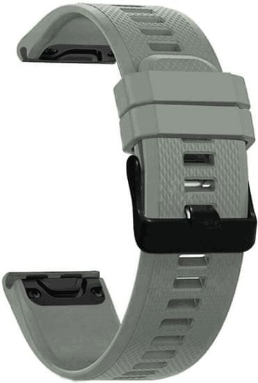 RhinoTech remienok pre Garmin QuickFit športový silikónový 26mm, RTSS-038-GY, sivý