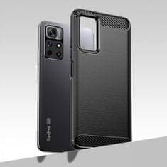 MG Carbon Case Flexible silikónový kryt na Xiaomi Poco M4 Pro 5G, čierny