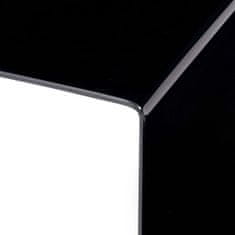 Vidaxl Konferenčný stolík, čierny 50x50x45 cm, tvrdené sklo