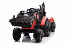 Beneo Elektrický traktor TOP-WORKER 12V s lyžicami a prívesom, Jednomiestne, mäkké PU sedadlo, 12V/10Ah