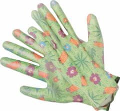Flo Záhradné rukavice . Kvety - zelené 10"