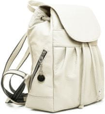 VegaLM Luxusný kožený ruksak z pravej hovädzej kože v krémovej farbe