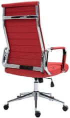 BHM Germany Kancelárska stolička Kolumbus, pravá koža, červená