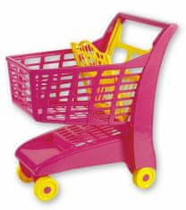 Androni Nákupný vozík so sedadlom - ružový