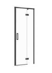 CERSANIT Larga, krídlové dvere do otvoru 80x195cm, pravé prevedenie, 6mm číre sklo, čierny profil, S932-123