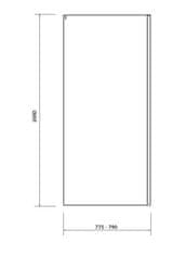 CERSANIT Crea, sklenená sprchová stena k posuvným spchovým dveriam 80x200 cm, 8mm číre sklo, chrómový profil, S900-2613