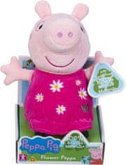 TM Toys Peppa Pig ECO plyšová Peppa 20 cm kytičkové šaty