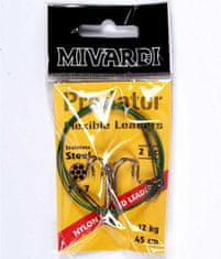 MIVARDI Lanko Wire Leader With Swivel s trojháčikom - dĺžka 25cm, nosnosť 6 kg