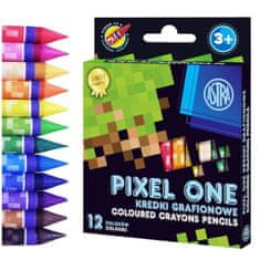 Astra Detské grafitové farbičky bez dreva MINECRAFT Pixel One, sada 12ks, 316121007