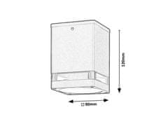 Rabalux Vonkajšie stropné prisadené svietidlo Zombor 1x35W | GU10 | IP54 - antracit