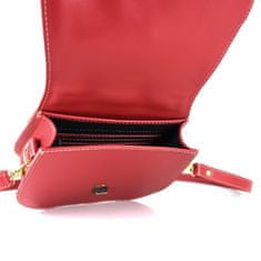VegaLM Módna kožená kabelka v červenej farbe