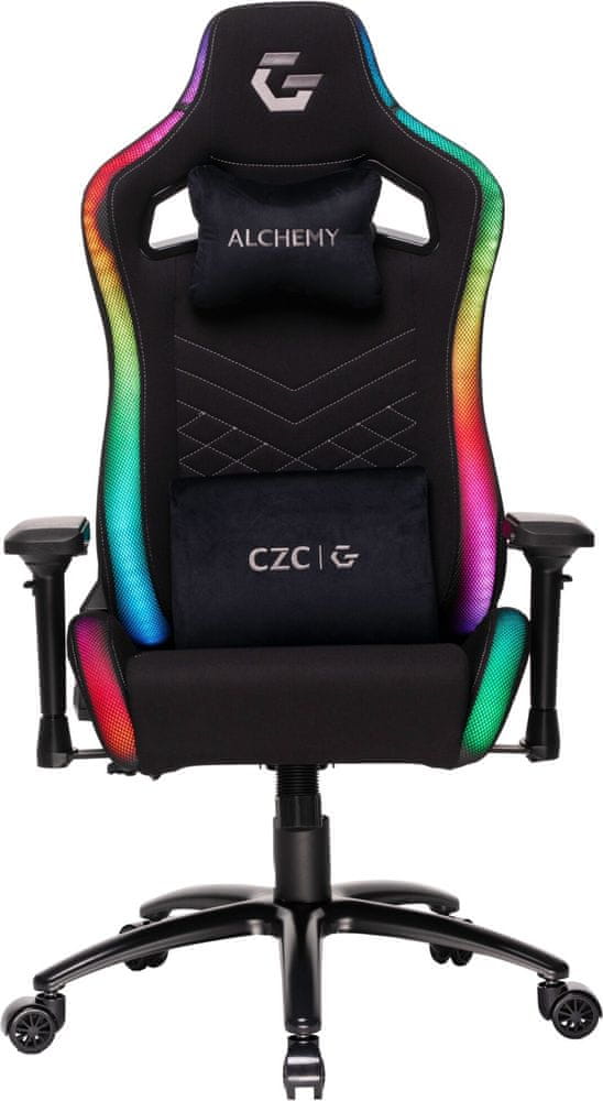 CZC.Gaming Alchemy, herní židle, RGB, čierna