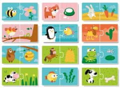 Dodo Toys Puzzle Čo jedia zvieratká? 12x2 dieliky