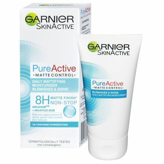 Garnier Zmatňujúci hydratačný krém pre zmiešanú až mastnú pleť Skin Active Pure Active (Mattifying Moisturis