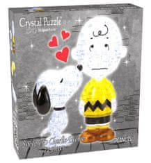 HCM Kinzel 3D Crystal puzzle Snoopy a Charlie Brown 77 dielikov
