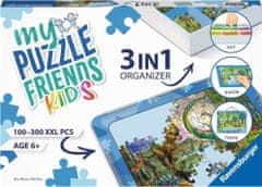Ravensburger Súprava na skladanie puzzle My Puzzle Friends Kids 3v1 modrá