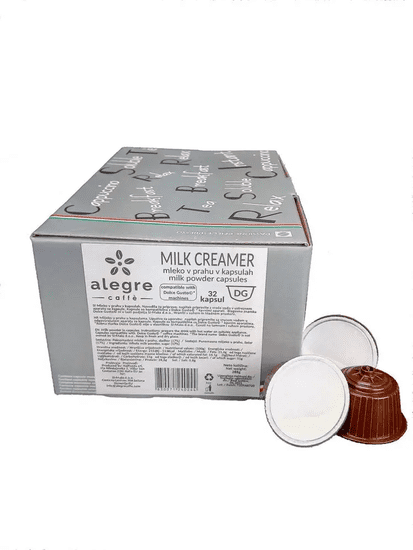 Alegre caffè MILK CREAMER (mliečne kapsuly) , kapsuly pre kávovary DOLCE GUSTO 32 ks