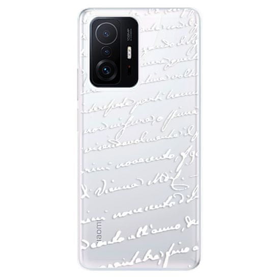 iSaprio Silikónové puzdro - Handwriting 01 - white pre Xiaomi 11T / 11T Pro