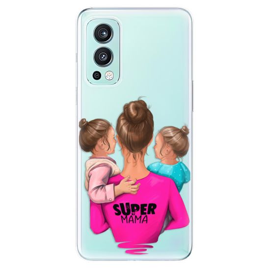 iSaprio Silikónové puzdro - Super Mama - Two Girls pre OnePlus Nord 2 5G