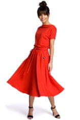BeWear Dámske midi šaty Evap B067 červená XL