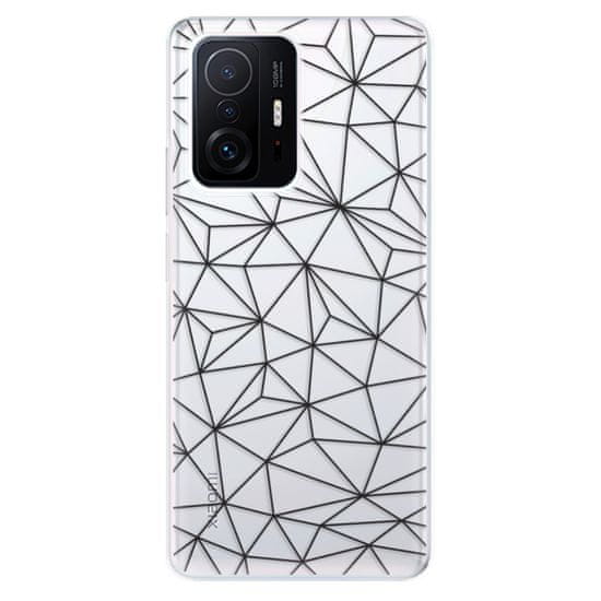 iSaprio Silikónové puzdro - Abstract Triangles 03 - black pre Xiaomi 11T / 11T Pro