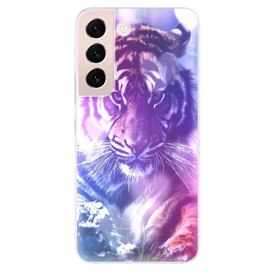 iSaprio Silikónové puzdro - Purple Tiger pre Samsung Galaxy S22+ 5G