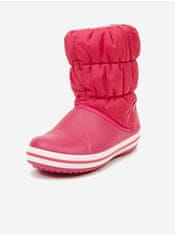 Crocs Ružové dievčenské snehule detské Crocs Winter Puff 34-35