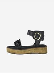 Tamaris Čierne kožené sandále Tamaris 39