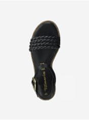 Tamaris Čierne kožené sandále Tamaris 40