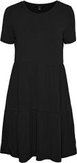 Vero Moda Dámske šaty VMFILLI Regular Fit 10248703 Black (Veľkosť XS)