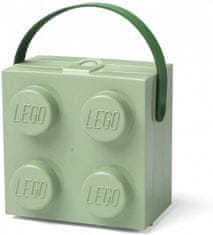Krabička na občerstvenie LEGO s rukoväťou - armádne zelená