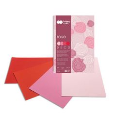 Farebná papierová podložka A4 Deco 170 g - ružové a červené odtiene
