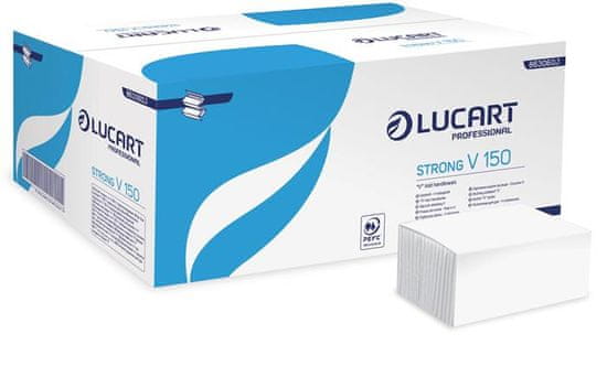 Lucart Professional Uteráky "Strong", biele, papierové, skladané Z/V, 2 vrstvové, 863060/863134